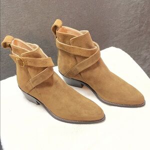 Banana Republic Tan Stella Suede Ankle Boots